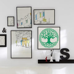 geometric tree design stencil