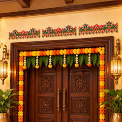 lightweight wooden door border decor