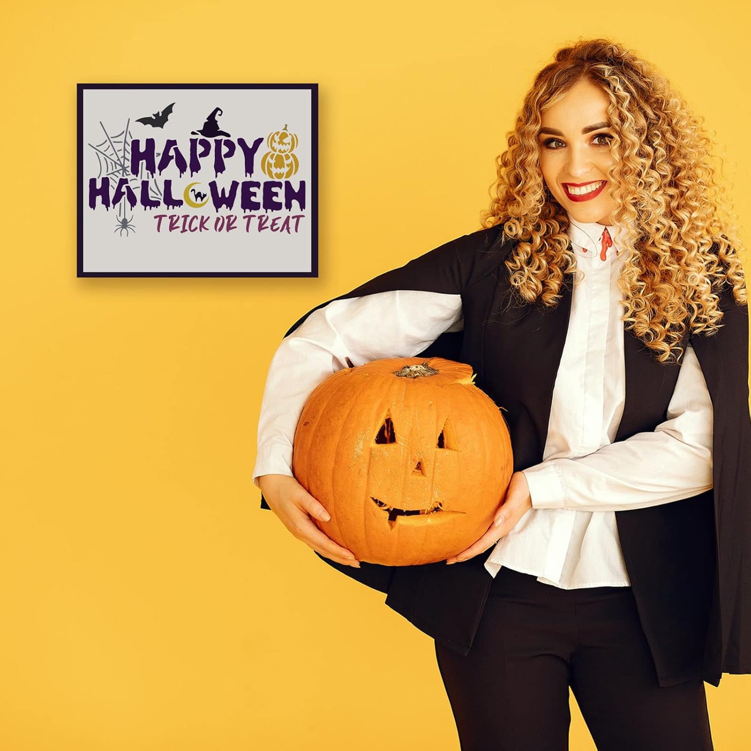 halloween typography stencil diy