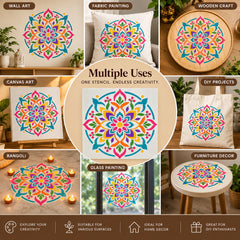 diwali pooja decor mandala stencil