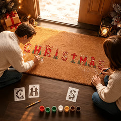 elk pattern letter stencil for christmas decor