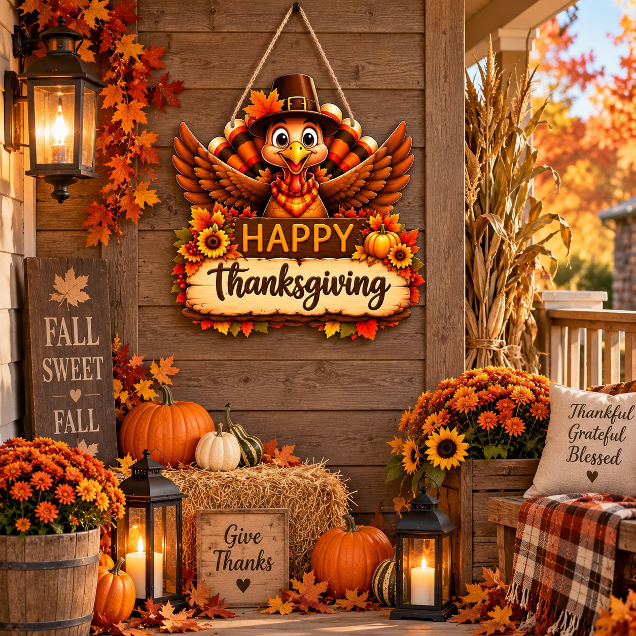 turkey wall decor for front door