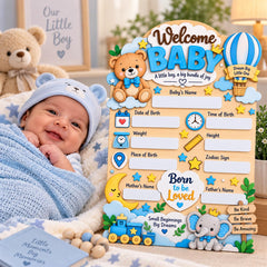 Newborn nursery wall decor personalized name