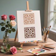 geometric painting stencil for diy home decor crafts
