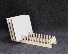 wooden rack for greeting cards and postcards