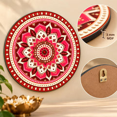 Colorful Round Mandala Wall Art for Bedroom Decor