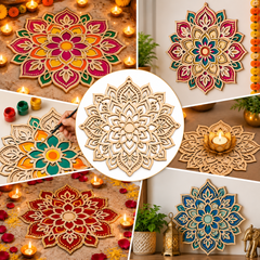 wooden mandala craft base