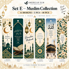 Islamic bookmarks for students and readers