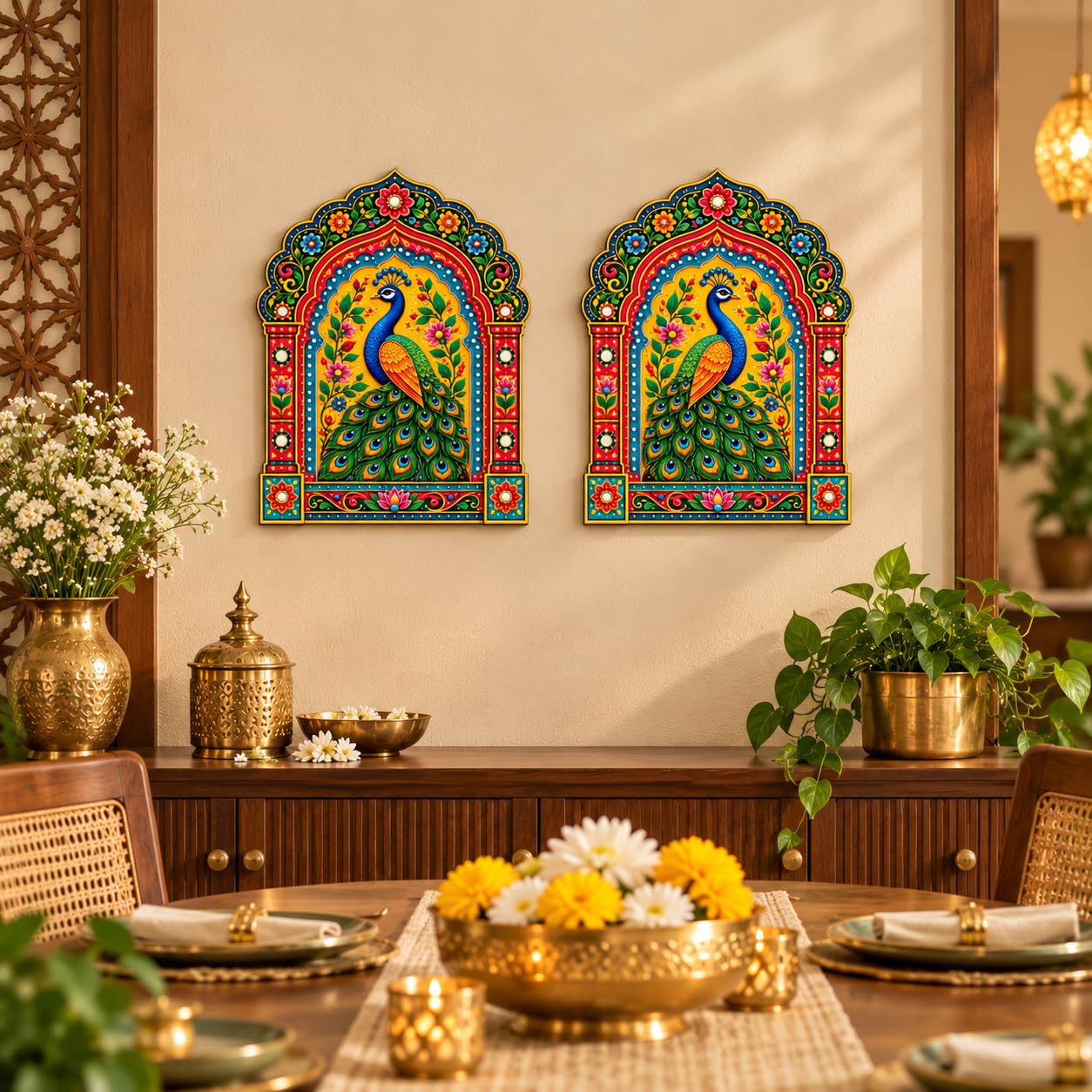 traditional Rajasthani jharokha wall decor