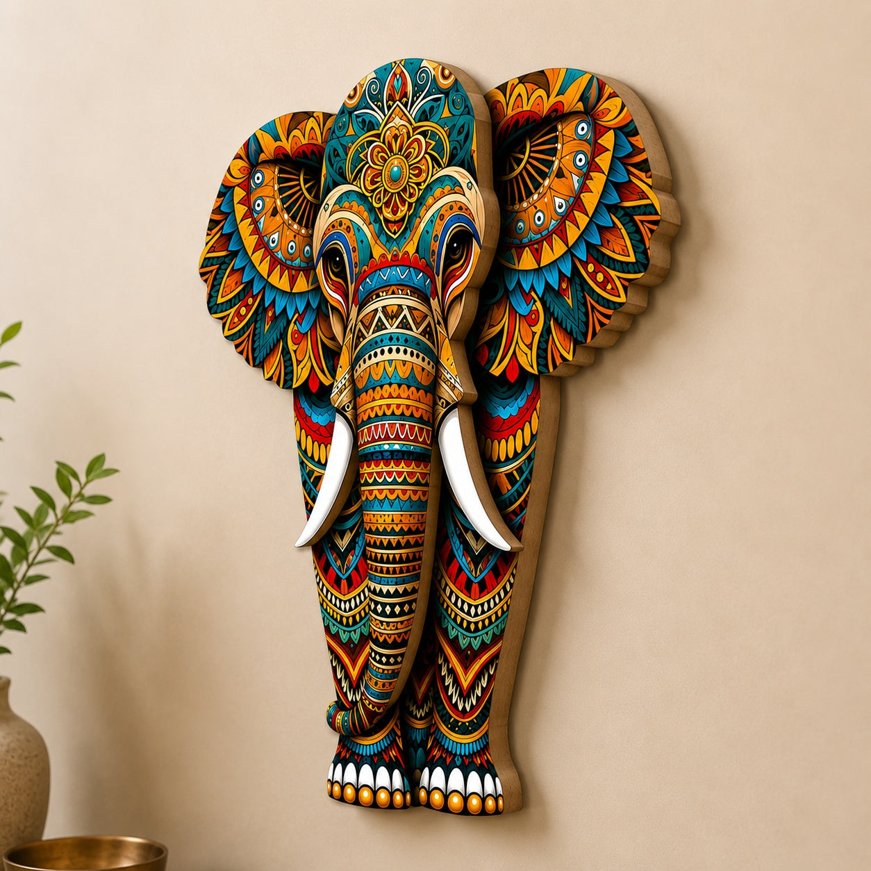 decorative elephant art for wall