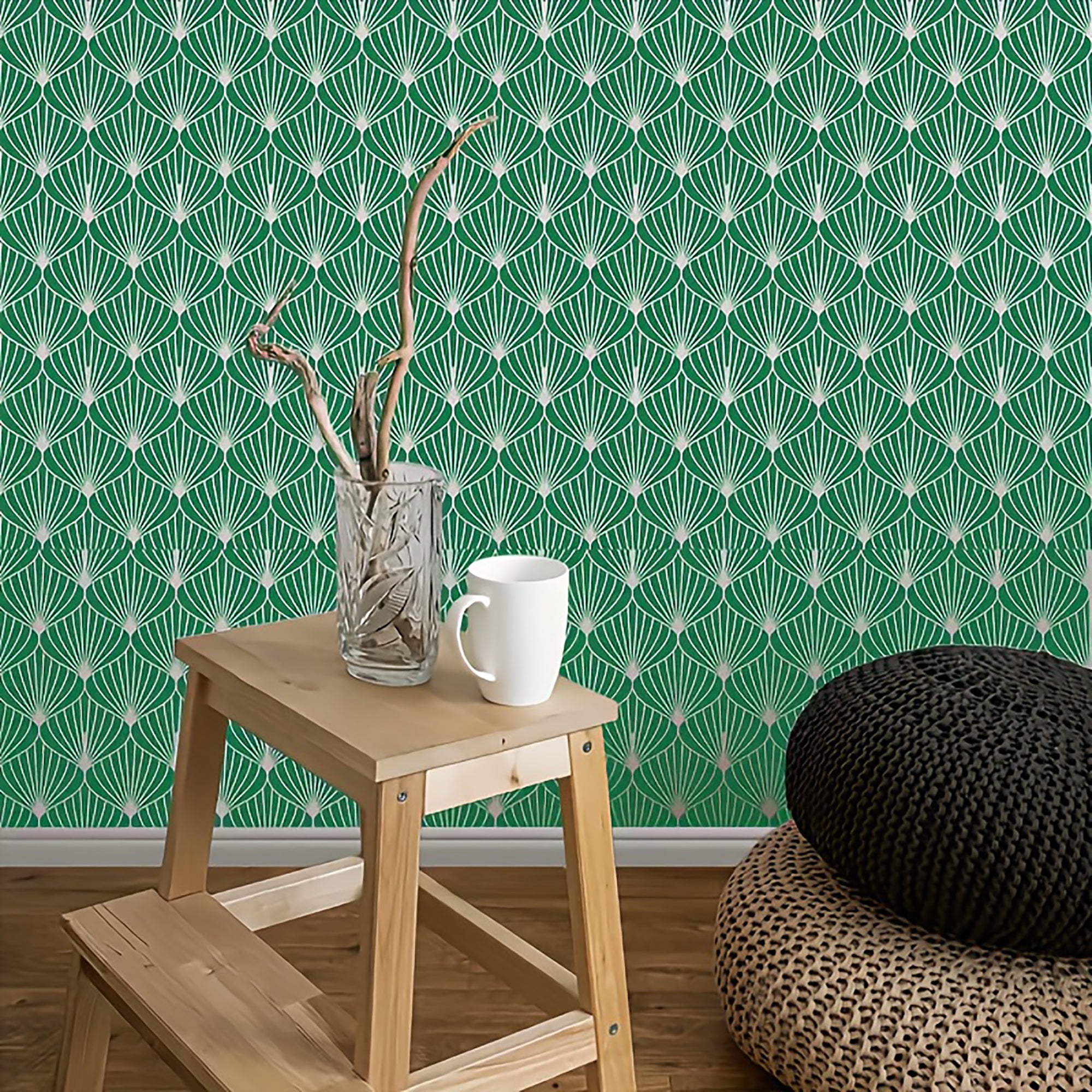 tropical leaf stencil template for diy home decor projects