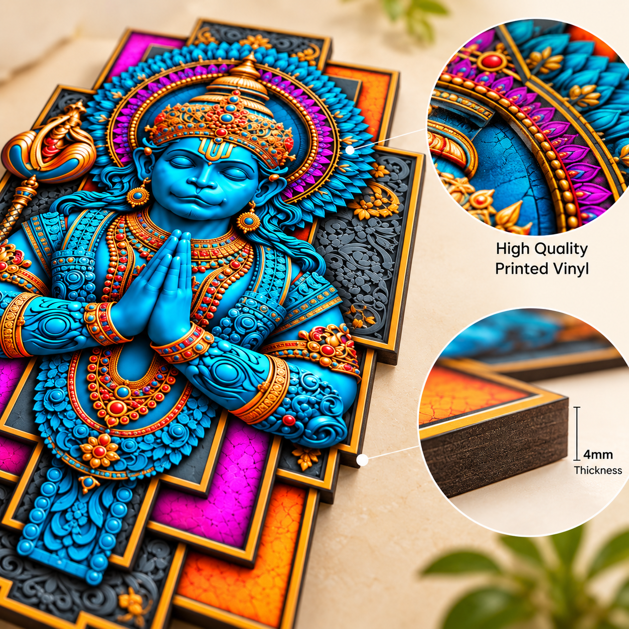 Hanuman wall hanging for home temple