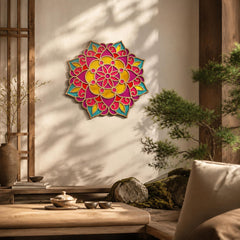 indian mandala wooden wall art craft base