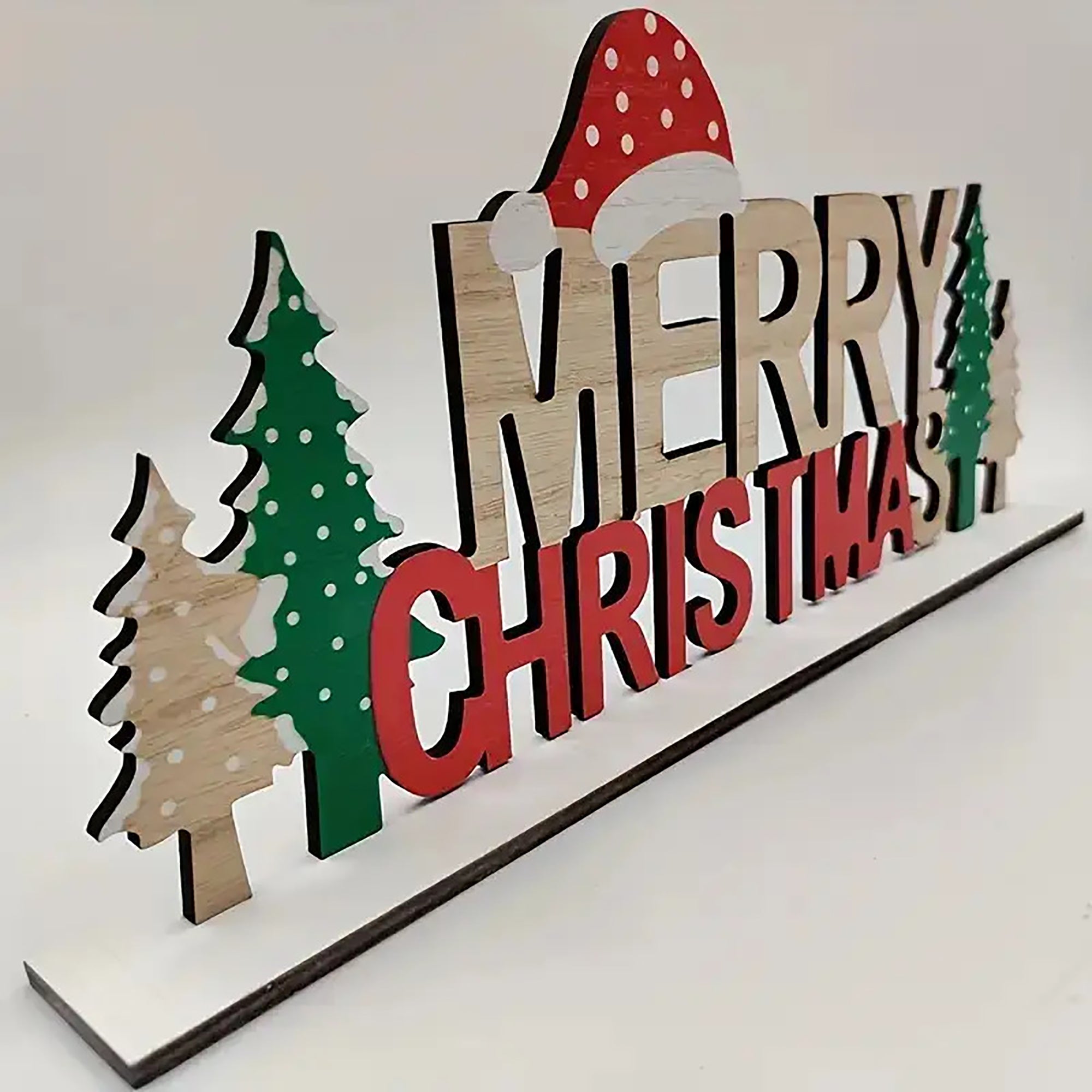 christmas wooden desktop decoration
