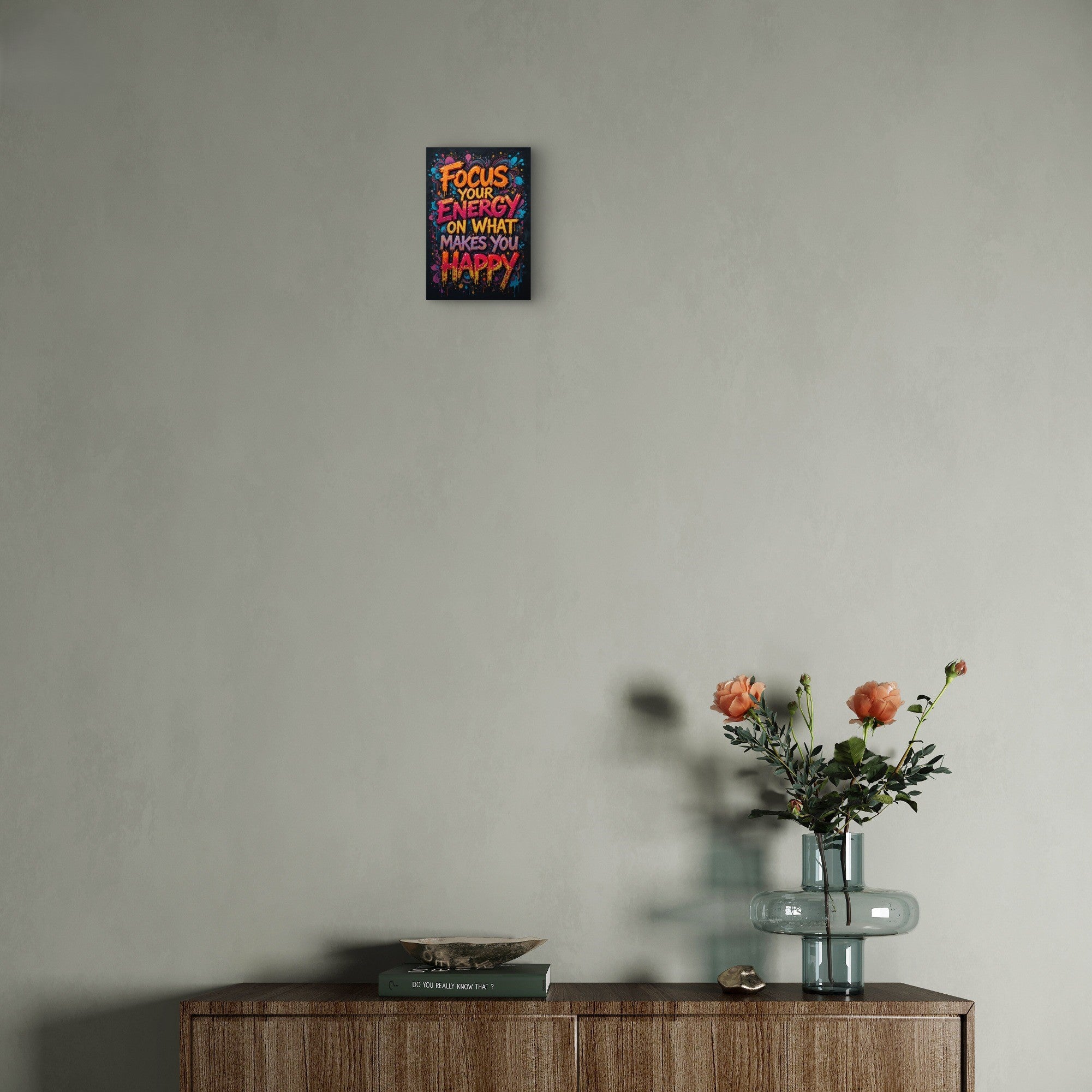 graffiti art wall decor with quote
