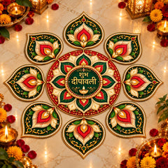 elephant rangoli decor for Diwali