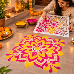 large rangoli stencil for floor art