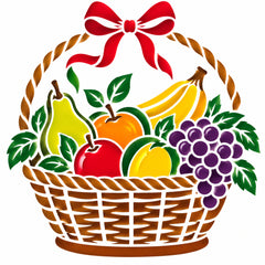 fruit basket stencil for wood painting