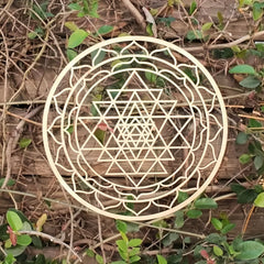 wooden round decor for home and party