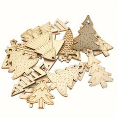 wooden Christmas tree ornaments