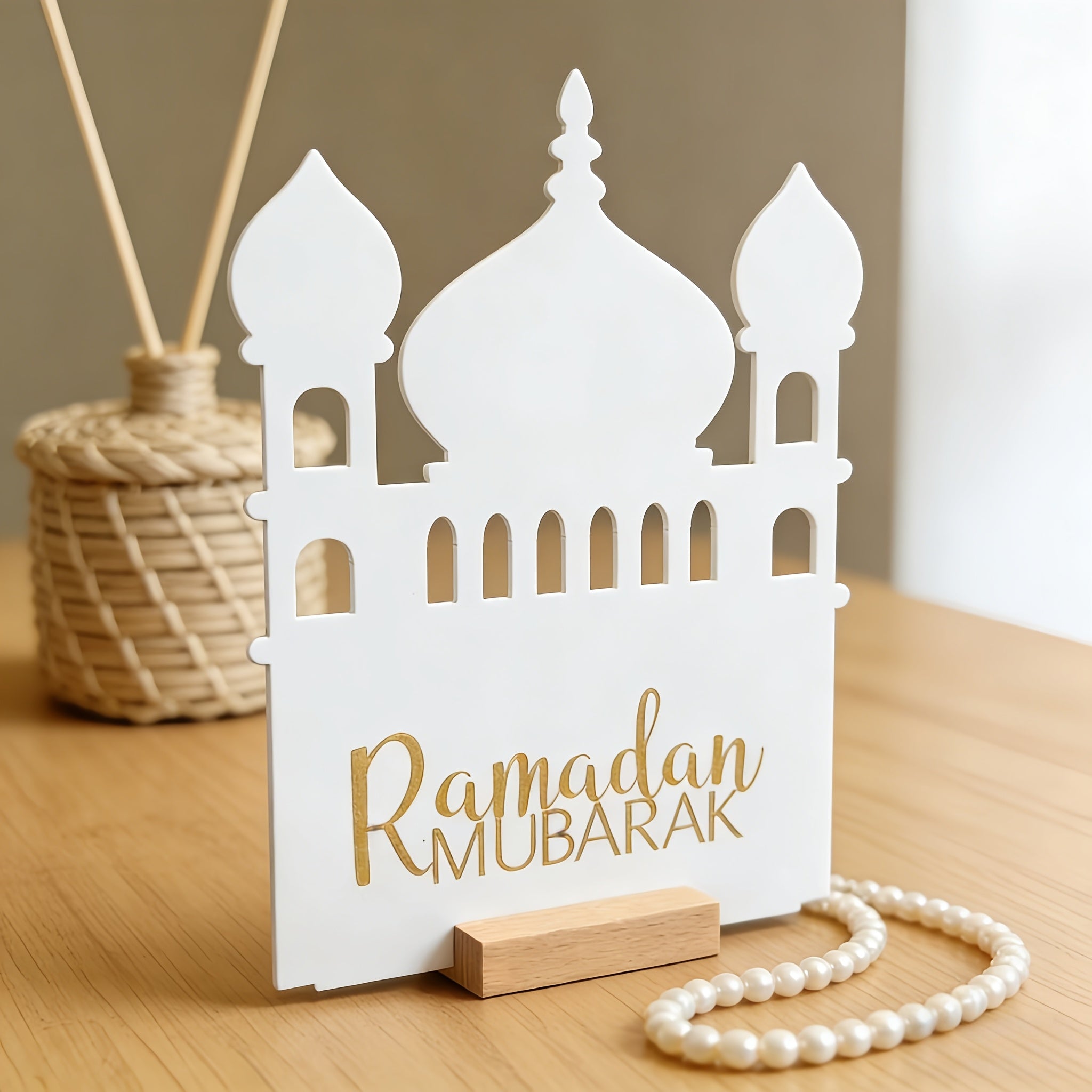 acrylic masjid table decor Ramadan Eid