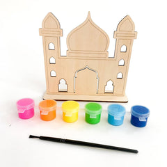 Cliths Set of 3 Paint Your Own Masjid DIY Wood Ramadan Eid Activity Muslim Craft Kit Eid Party Favor