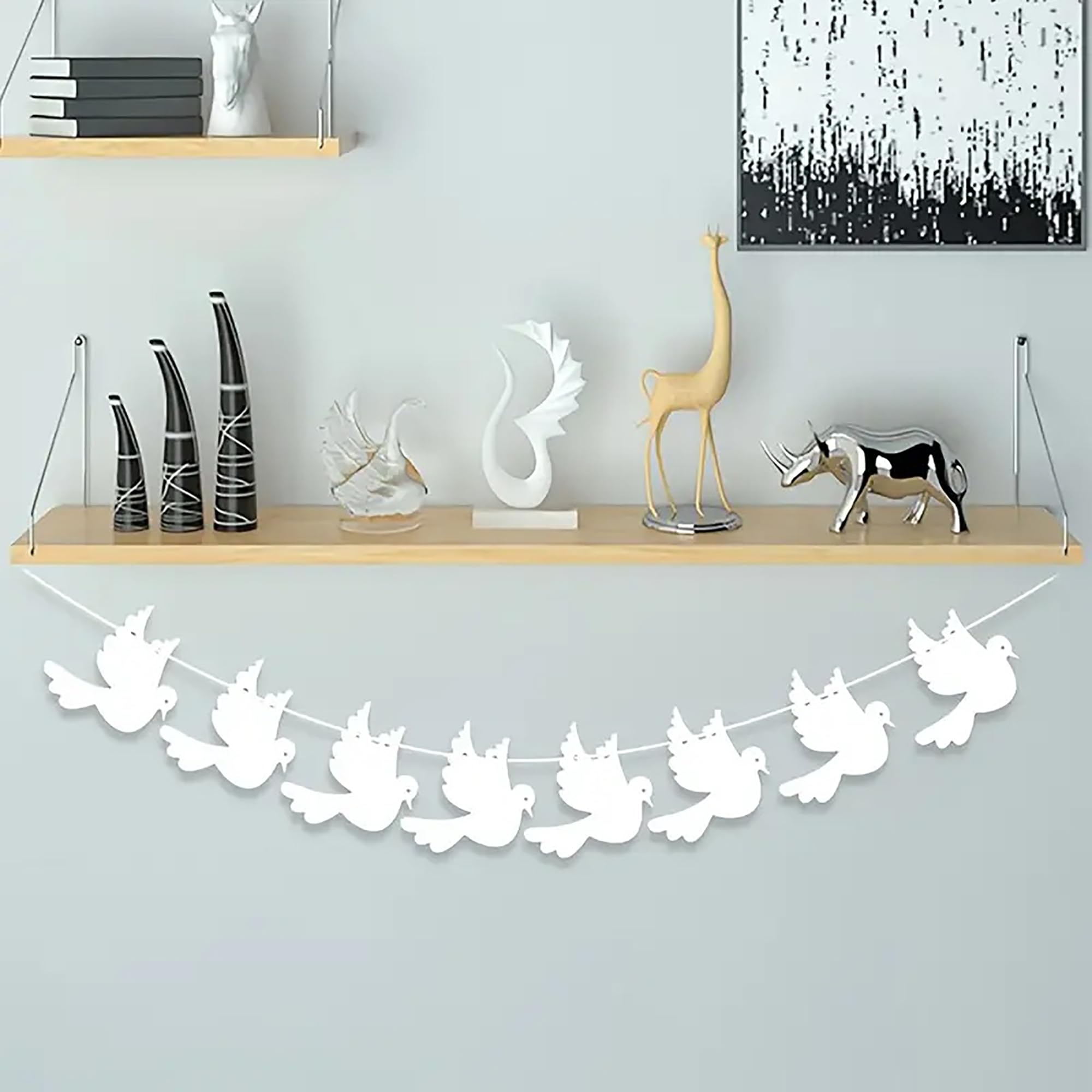 handmade white dove bunting for holy communion party