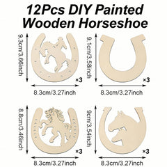 wooden horseshoe craft base for handmade projects