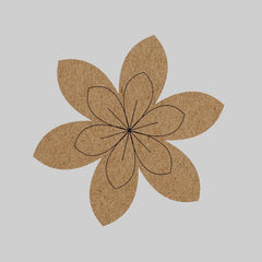 Cliths 12 Pcs Pre-marked Wooden Flower Cutouts DIY Craft Shapes for Wall Decor, Wedding & Christmas