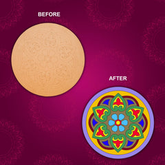 American Elm 3-Piece Art Board Set Pre-Marked MDF Circles for Mandala & DIY Painting Home Decor
