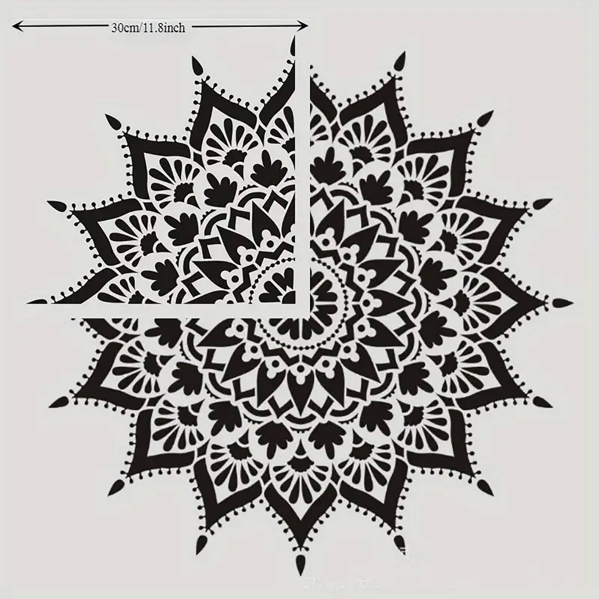 reusable square mandala stencil for wall painting diy