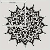 reusable square mandala stencil for wall painting diy