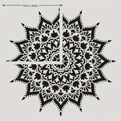 reusable square mandala stencil for wall painting diy