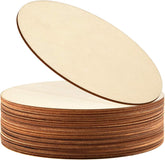 Stack of wooden coasters with a lid on a white background