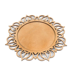 wooden pooja thali decorative mdf pooja thali base