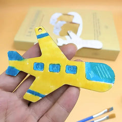 Wooden airplane hanging decorations