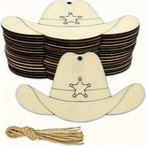 cowboy hat wooden cutouts 10 pack