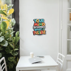 "American Elm Inspirational Wall Sign 'Your Mind Determines What Is Possible' Pine MDF Home & Office Decor