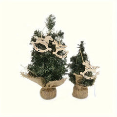 American Elm 10 Pcs Wooden Heart Carousel Shape DIY Craft Cutouts Hanging Ornaments for Paintings, Handicrafts, Birthday Party Decor Unfinished MDF Decorations for Kids