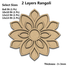 Cliths Pre Marked MDF Rangoli Base Indian God Mandala Designs Painting for Home Temple Decor Diwali Pooja