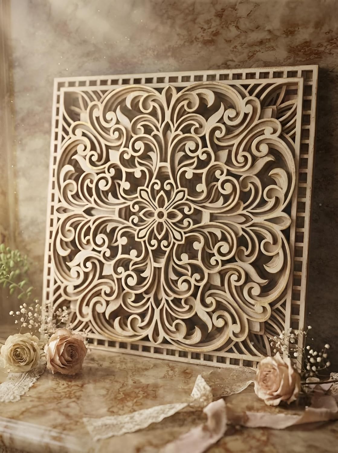 decorative mandala wall hanging wooden