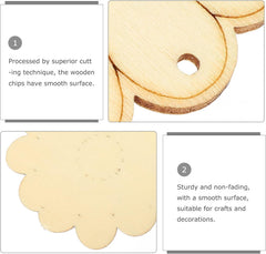 Wooden chips with smooth surface and sturdiness, suitable for crafts and decorations.