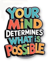 "American Elm Inspirational Wall Sign 'Your Mind Determines What Is Possible' Pine MDF Home & Office Decor