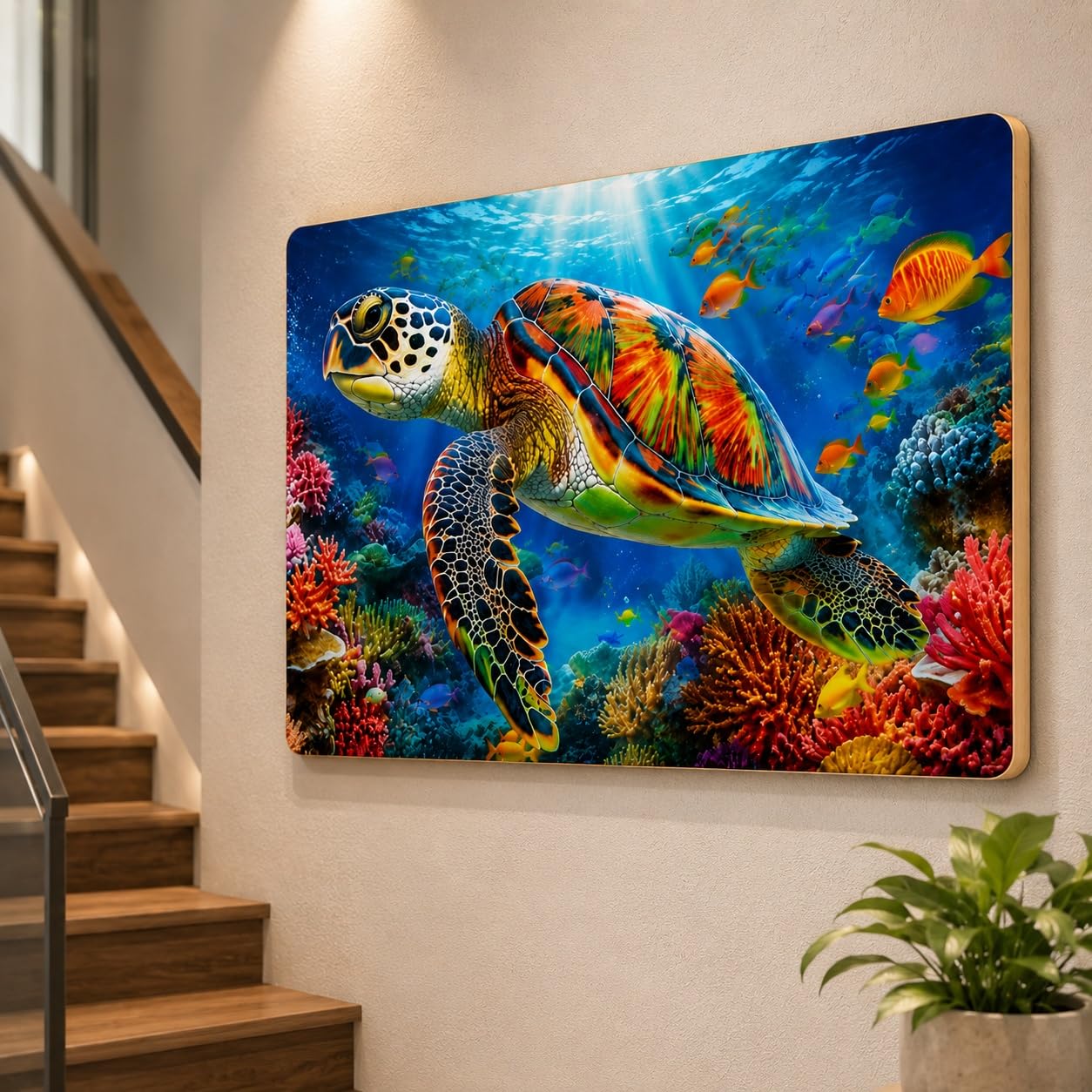 sea turtle home decor wall hanging