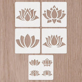 lotus flower stencil