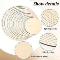 Cliths 11 Pcs Wooden Concentric Circle Cutout Set – Ideal for Pottery, Modeling, DIY Clay Craft