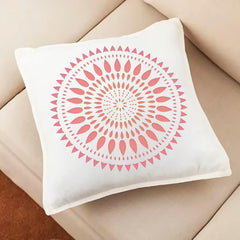 Square PET Mandala Painting Stencil for DIY Art & Craft, Reusable Template, Pack of 1, Cliths
