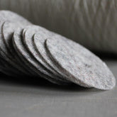 Cliths Grey Felt Circles Round Non Woven Fabric Cutouts for DIY Crafts, Wax Melts, Diffuser Pads