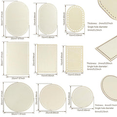 American Elm 9 Piece Wooden Basket Bottom Set MDF Crochet Base Blanks (Oval/Round/Rectangle) for DIY Bags, Baskets & Storage