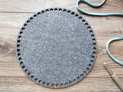 Cliths Set of 4 Square Felt Crochet Bases for DIY Bags & Baskets Eco Friendly Felt